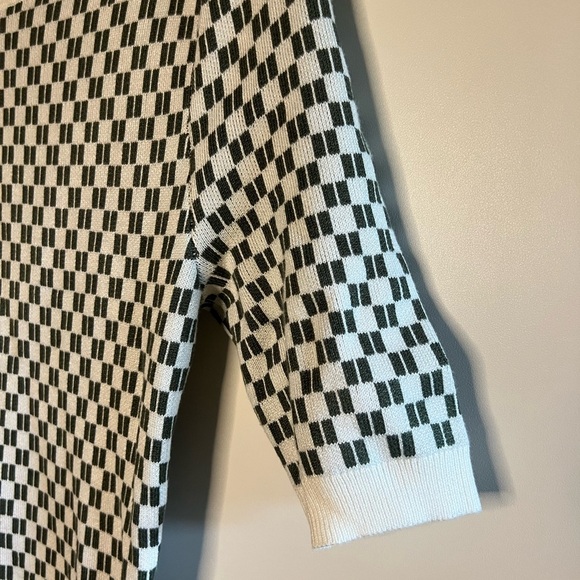 Abercrombie & Fitch Checkered Knit Sweater Mini Dress - Picture 5 of 13